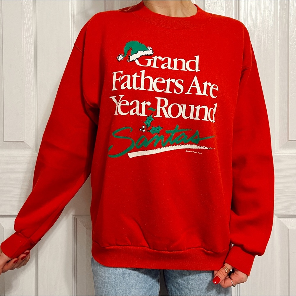 “Grand Fathers Are Year Round Santa’s” Vintage Crewneck